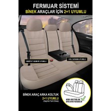 Seat Toledo 1999-2004UYUMLU Oto Koltuk Kılıfı Comfort Serisi - Siyah-Bej