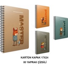 Gıpta Defter Karton Kapak 17X24 Lazy Master 80 Yp.çizgili 6167