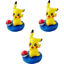 Uğur Böceği Ticaret 3 Adet Pikachu Biblo Mini Figür