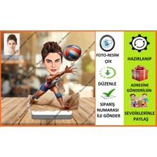 Bayan Voleybolcu Karikatür Biblo,sevgiliye Hediye,doğum Günü Hed