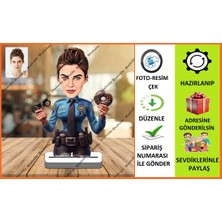 Emniyet Mensubu Polis Bayan Karikatür Biblo,sevgiliye Hediye,