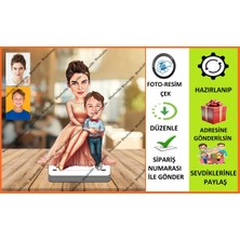 Anne Erkek Çoçuk Karikatür Biblo,sevgiliye Hediye,doğum Günü Hed