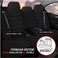 Nice Shop Toyota Chr 2016-UYUMLU Oto Koltuk Kılıfı Sport Carbon Serisi - Siyah