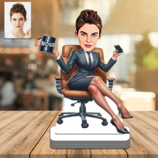 Bayan Yönetici Müdür Ceo 3D Ahşap Biblo,sevgiliye Hediye,doğum Günü Hediyesi