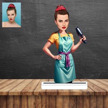 Bayan-Stilist Karikatür Figürü,sevgiliye Hediye,doğum Günü Hediyesi