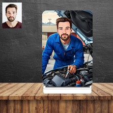 Motor Tamircisi Karikatür Figürü,sevgiliye Hediye,doğum Günü Hediyesi