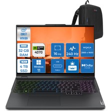 Lenovo Legion Pro Intel Core I7-14700HX 32GB 4tb 8GB/RTX4070/140W 16" Wqxga 240Hz WIN11PRO Taşınabilir Bilgisayar LP83DF00AMTR02 + Zettaçanta