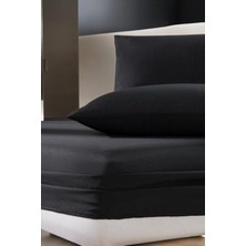 Miaselis Lantana Siyah Lastikli Çarşaf Takımı ( Yastık Kılıflı ) Tek Kişilik / Çift Kişilik