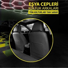 Nice Shop Chevrolet Lacettı  2004-2013UYUMLU Oto Koltuk Kılıfı Sport Carbon Serisi - Siyah