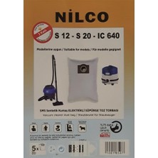 Nilco S12 - S20 - Ic 640 Uyumlu Bez Toz Torbası 5 Adet