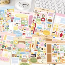 The Cloudish Shop 8 Sayfa Kedi Evi Ev Döşeme Sticker Çıkartma