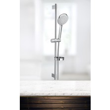 ROCA Sensum Round Parlak Krom Renk 4 Fonksiyonlu Sürgülü El Duşu Seti Yuvarlak El Duşu 800 mm Sürgü Takımı 1.7 Silver Flex Hortum - A5B1407C00
