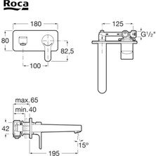 Roca L20 Ankastre Lavabo Bataryası Cold Start Parlak Krom Renk