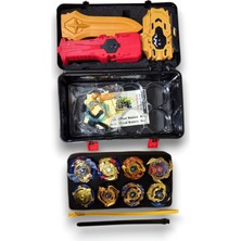 Toyfest Beyblade Metal Assembled Gyro Tool Box Yj - 8802 - Yeni Nesil Çantalı Beyblade Metal Topaç 8 Li Set