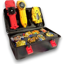 Toyfest Beyblade Metal Assembled Gyro Tool Box Yj - 8802 - Yeni Nesil Çantalı Beyblade Metal Topaç 8 Li Set