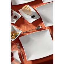 Mediterian New Perfect White Porselen 26 Parça 6 Kişilik Kare Kahvaltı/servis Takımı