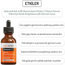 Nano Derma C Vitamin Serumu Parlatıcı Aydınlatıcı Hyaluronik Asit Vitamin B5 Serum Brighten Radiance Serum 30 ml