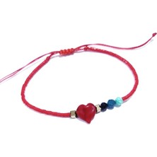 Funny Takı Yıldız Taşı Apatit Amazonit Hematit Doğaltaşlı Murano Cam Kalp Miyuki (Büyük Boncuklu)Bileklik