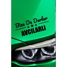 Kocamın Tasarımı Istanbul Avcılar Siyah Araç Sticker  40X15 cm Bize De Derler  Avcılarlı Özel Tasarım Oto Sticker
