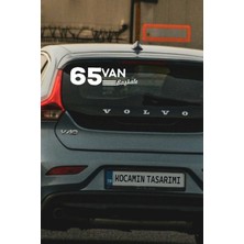 Van 65 Plaka Kodlu Beyaz Araç Sticker Başkale Ilçe Yazılı Özel Tasarım 40X8 cm  Şehir ve Ilçe Temalı Kaliteli Sticker