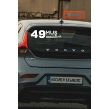 Muş 49 Plaka Kodlu Beyaz Araç Sticker Bulanık Ilçe Yazılı Özel Tasarım 40X8 cm  Şehir ve Ilçe Temalı Kaliteli Sticker