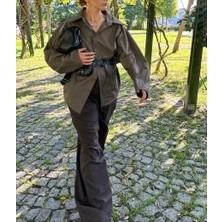 Özel Unisex Seri Cutout Detaylı Paraşüt Gömlek