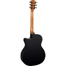 Lag T118ACE-BLK Tramontane Auditorium Cut Black Elektro Akustik Gitar