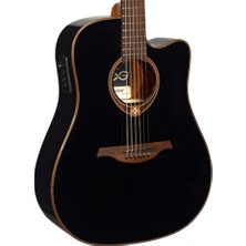 Lag Gla T118DCE-BLK  Siyah Dreadnought Cutaway Elektro Akustik Gitar