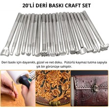 20'li Çelik Craft Set, Deri Hobi El Aleti