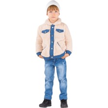 Erkek Çocuk Peluş Mont Kot Pantolon Tarz Takım