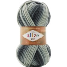 Alize 5 Adet Süperlana Maxi Batik  Kalın El Örgü Ipi Maxi Yelek Hırka Ipi Atkı Bere Kazak Ipliği 7786