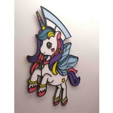 Kişiye Özel Ahşap Unicorn Kapı / Duvar Süs