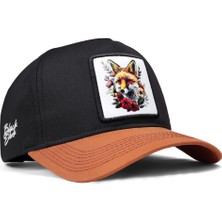 BlackBörk V1 Baseball Tilki - 2bs Kod Logolu Unisex Kiremit Siperli-Siyah Şapka