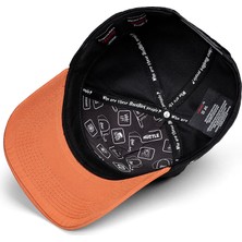 BlackBörk V1 Baseball Geyik - 1bs Kod Logolu Unisex Kiremit Siperli-Siyah Şapka