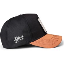 BlackBörk V1 Baseball Kurt - 6bs Kod Logolu Unisex Kiremit Siperli-Siyah Şapka
