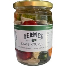 Fermes Karışık Turşu Katkısız  Doğal Ev Yapımı Acısız 830 gr