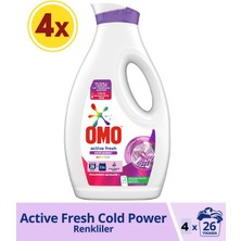 Omo Sıvı Deterjan Renkiler 26 Yıkama 1690 ml x 4 Adet