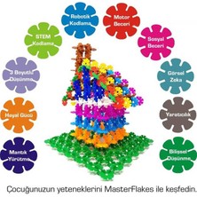 Masterflakes Eğitici Kilitli Diskler Stem Eğitimi Uyumlu 5 Renk 200 Parça Yapı Oyuncak Seti Flakes(Poşetli)