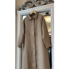 Invee 6955 Camel Lale Desenli Kapitone Kap