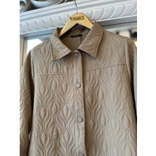 Invee 6955 Camel Lale Desenli Kapitone Kap