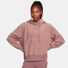 Nike Phoenix Plush Os Womens Brown Hoodie Kadın Kahverengi Polar Sweatshirt FN3625