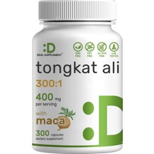 Deal Supplement Tongkat Alı Extract 300:1 400MG & Maca Root 400MG | 300 Capsules