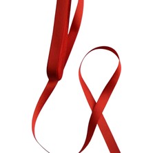 Nazarone Kırmızı Saten Kurdele 1  cm  - 10 Metre