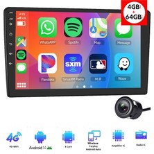 Ventus MP1000A Araç Multimedya Sistem 10" Ekran 4gb Ram 64GB Hafıza Android 14 Bluetooh 4g Gps USB Carplay  + Geri Görüş Kamera