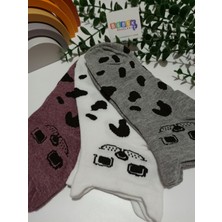 Bebek Meselesi 3 Çift Sevimli Renkli Desenli Kadın Patik Çorap
