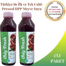 Only Fresh Nar Suyu %100 Saf Soğuk Sıkım 750ml x 2 Adet