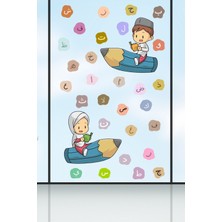 Mediterian Renkli Ramazan Sticker Seti, Dini Eğitim ve Dekorasyon İçin 5+ Parça, Çok Renkli