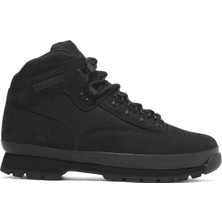 Timberland Deri + Tekstil Siyah Erkek Bot Euro Hiker Mıd Lace Up Boot