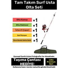 Özel Üretim Şık Taşıma Çantalı Hazır Kurulu Tam Takım Surf Usta Olta Seti - 3m Kamış Hediyeli