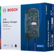 Bosch 12V-24V Şarj Redresörü (Akü Şarj Cihazı) Otomatik C70 (12V-10 A / 24V-5 A)